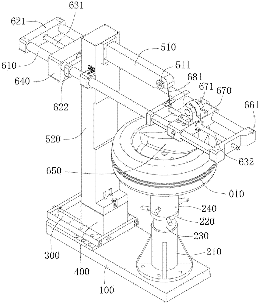 Tire lip removal test device