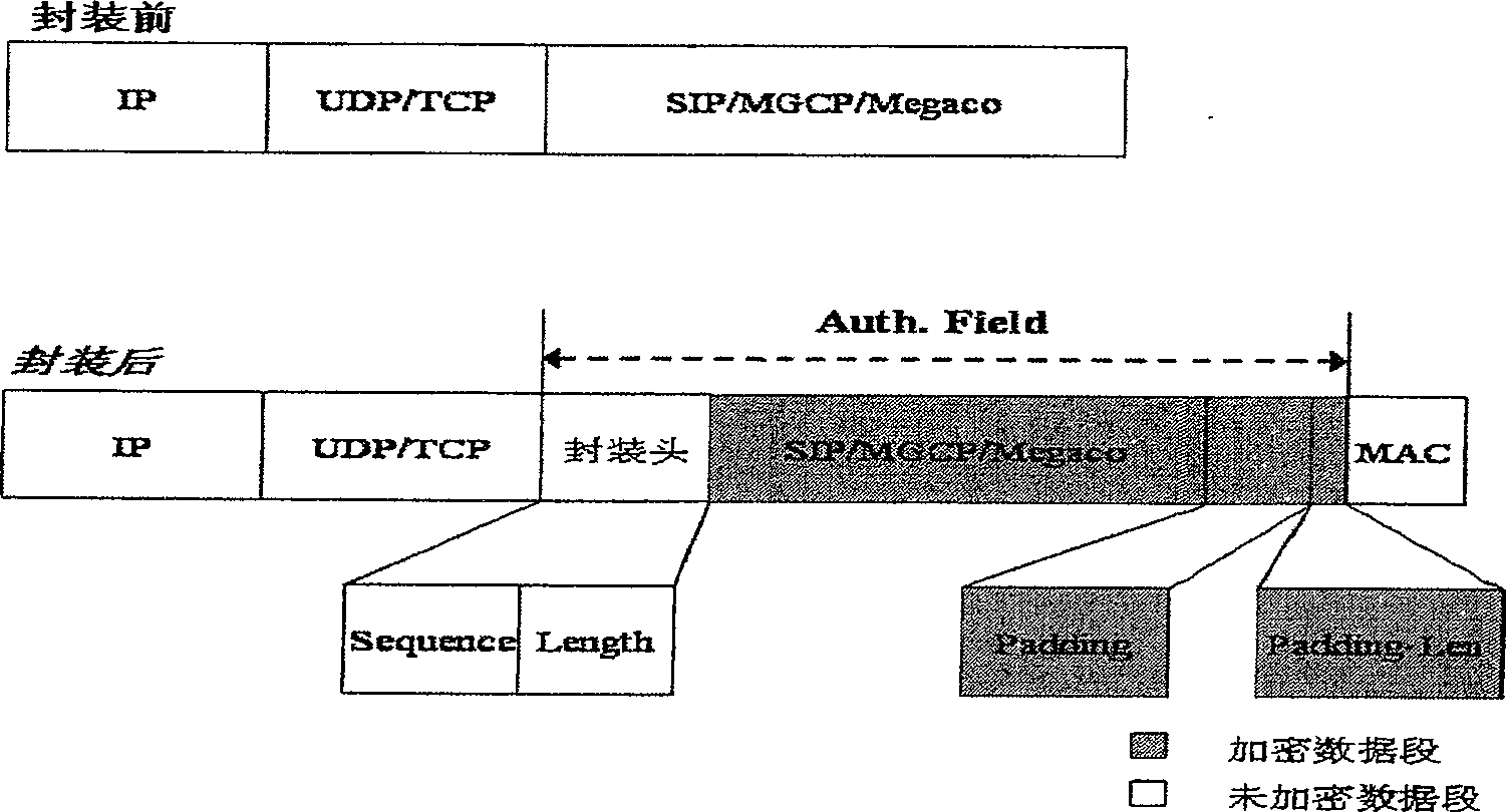 Method for safety packaging network message