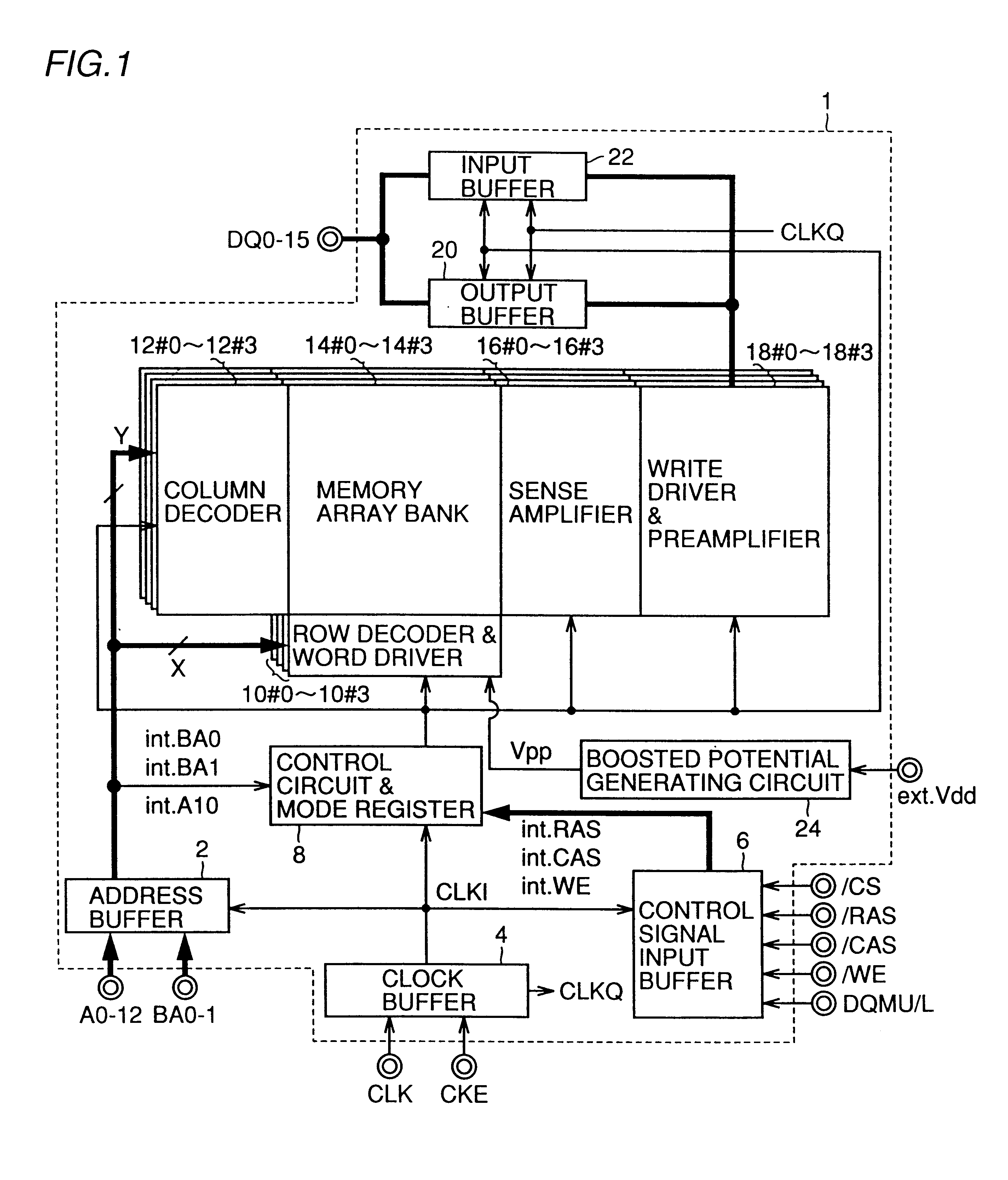 Semiconductor memory device capable of accurate control of internally produced power supply potential