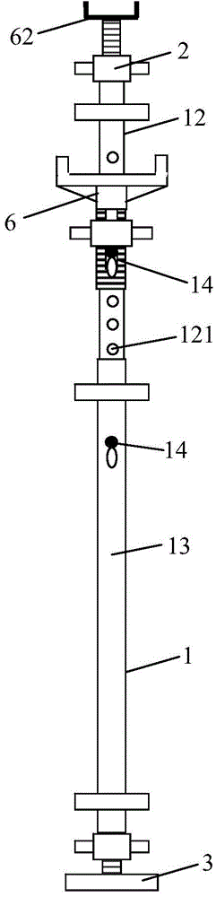 Construction method of support system for templates of concrete beams and slabs