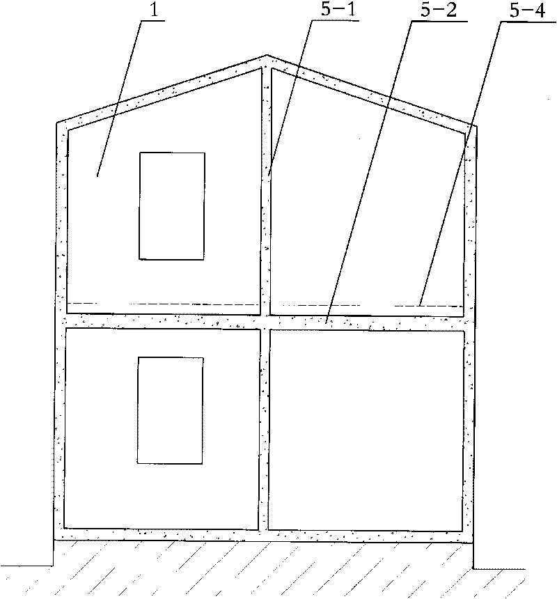 Connecting construction method for assembled-type house building