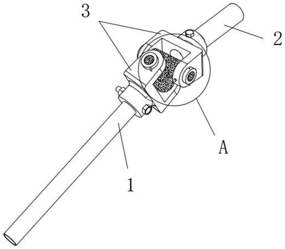 External prestress steel structure steering device of continuous box girder bridge