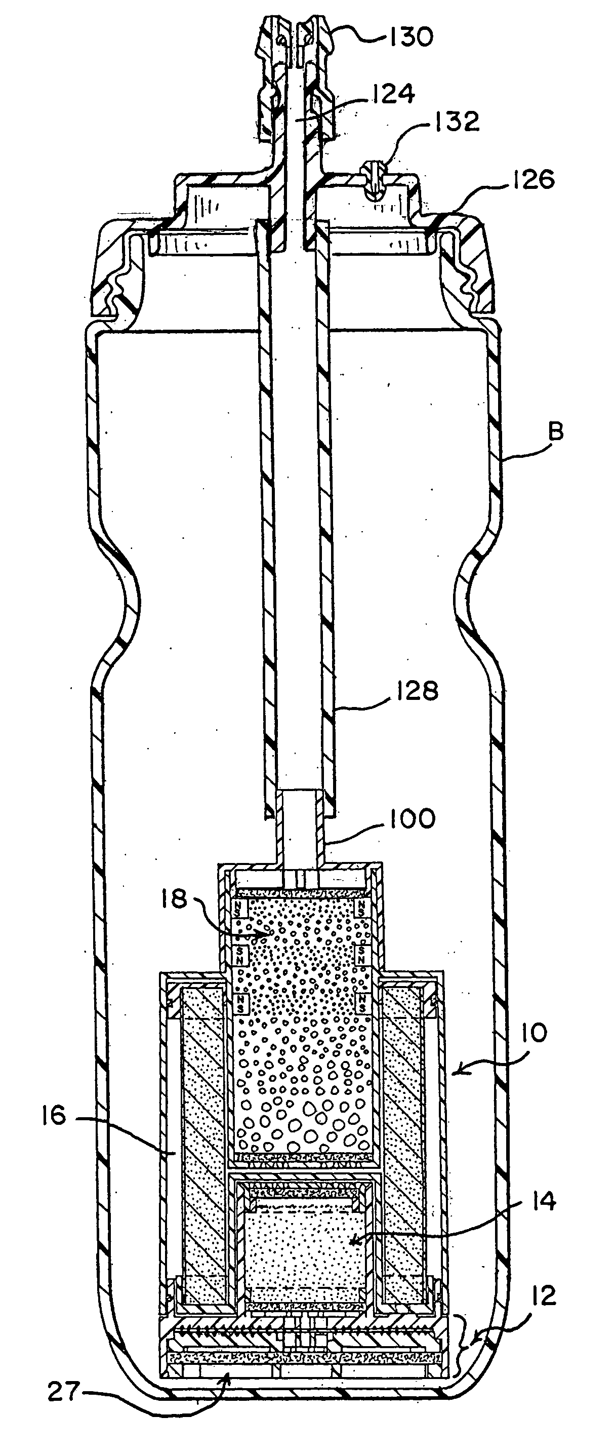 Water treatment unit for bottle or pitcher