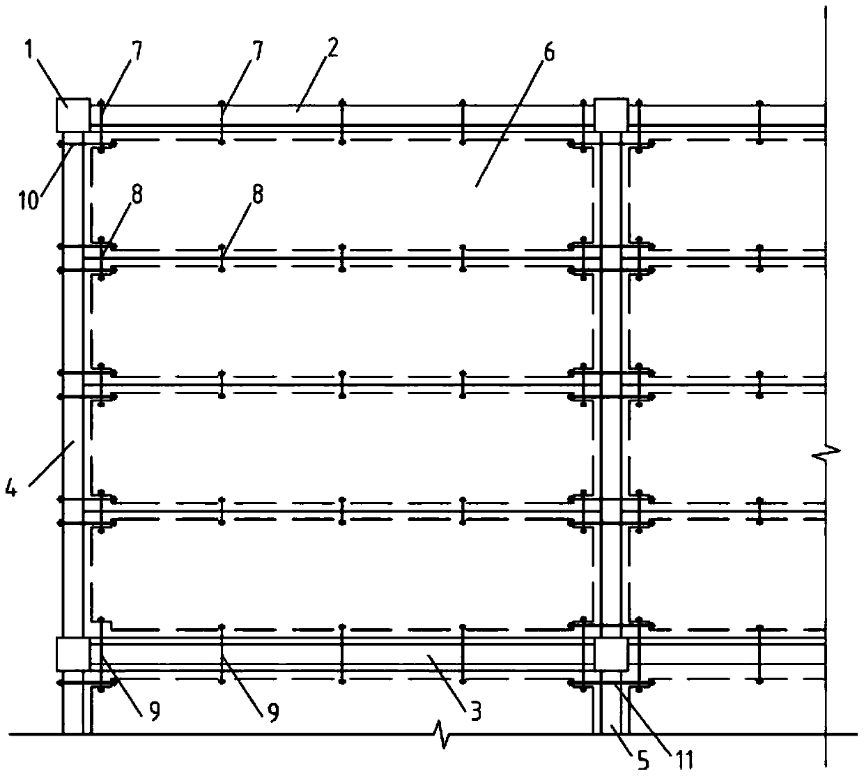 Whole span pre-prefabricated prestressed groove-type rib plate, floor cover structure and assembly method thereof