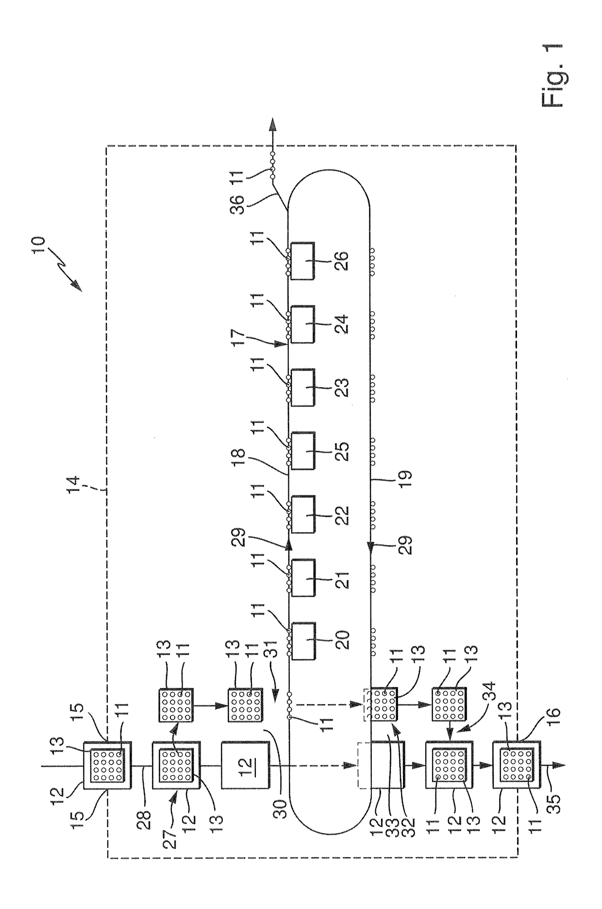 Method and device for filling and closing pharmaceutical objects