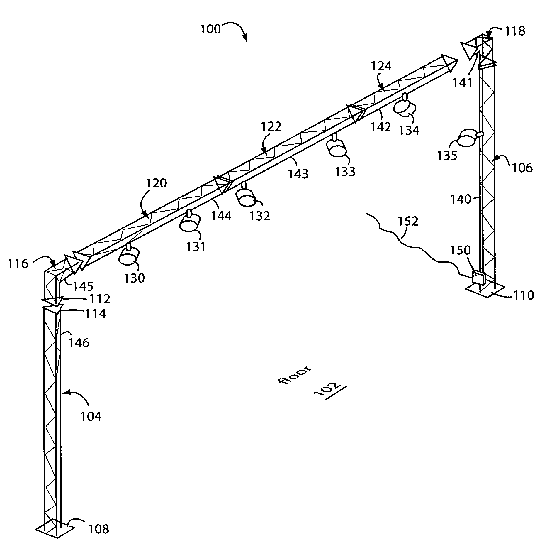 Simplified truss assembly and lighting track interconnection