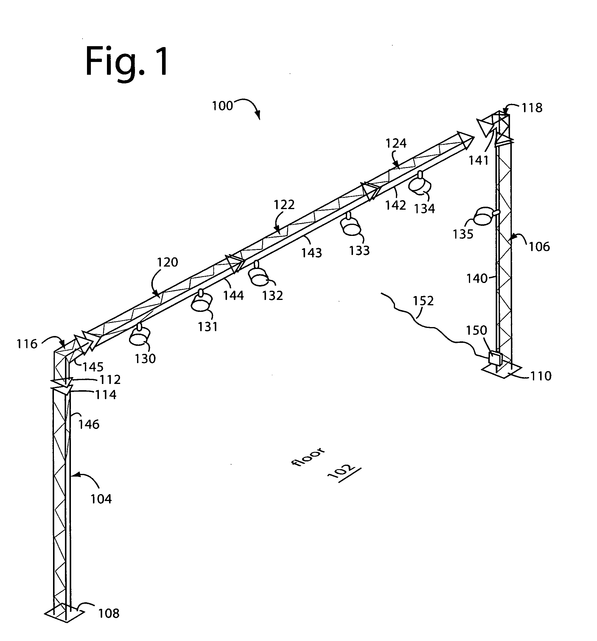 Simplified truss assembly and lighting track interconnection