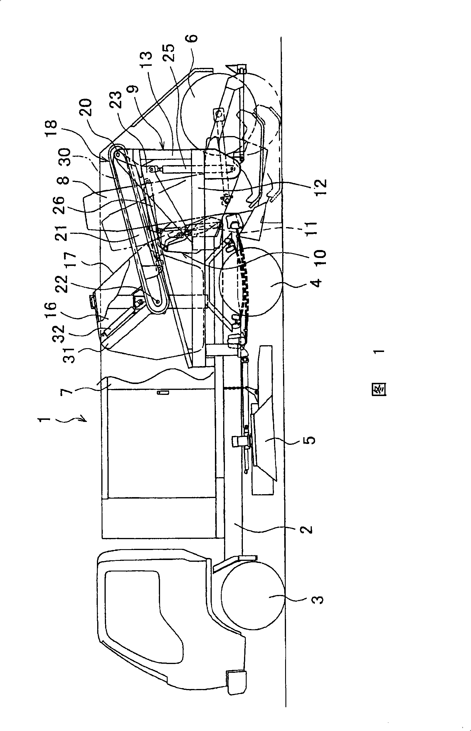 Brush type road sweeper