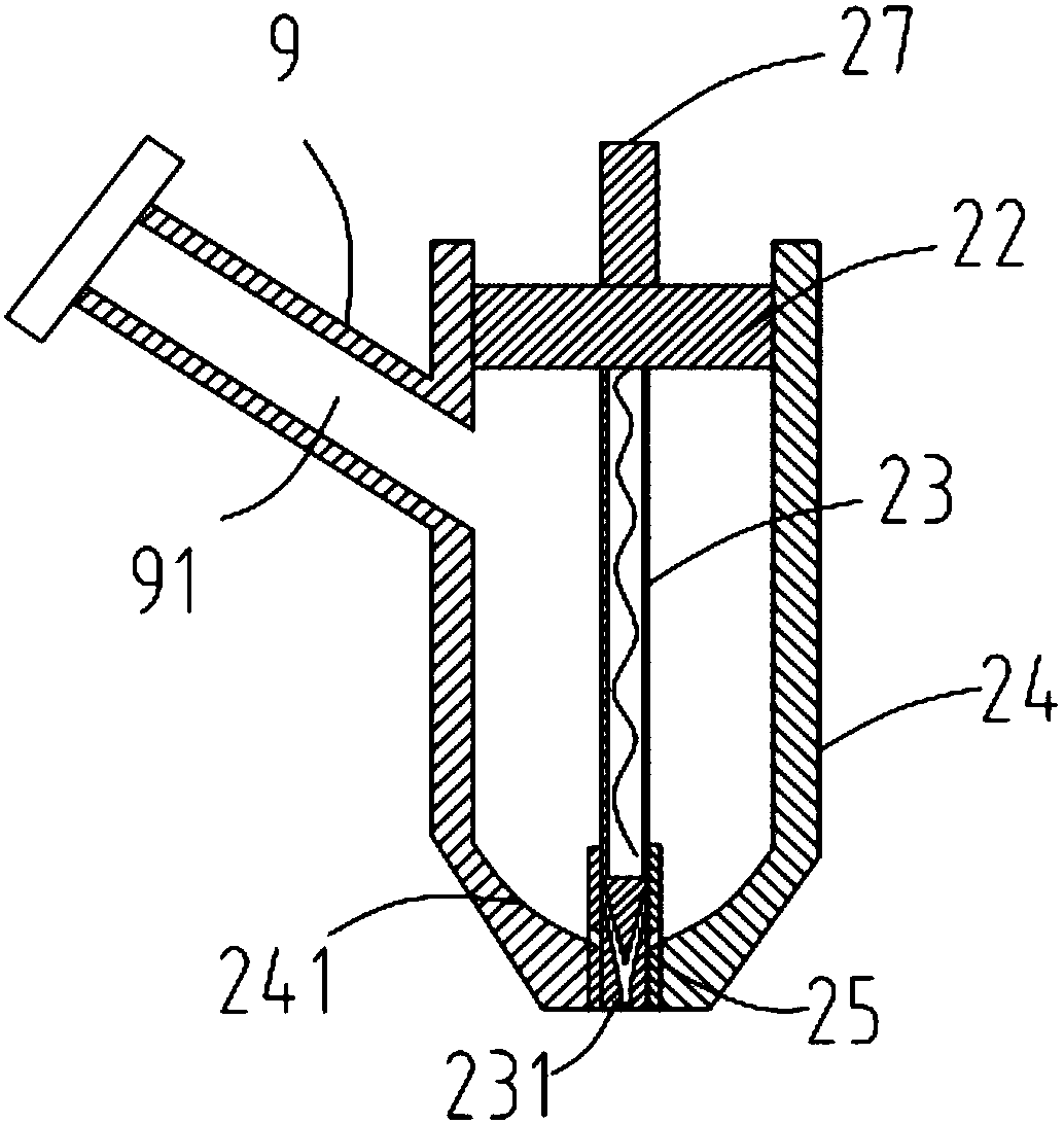 An anti-clogging battery glue injection equipment