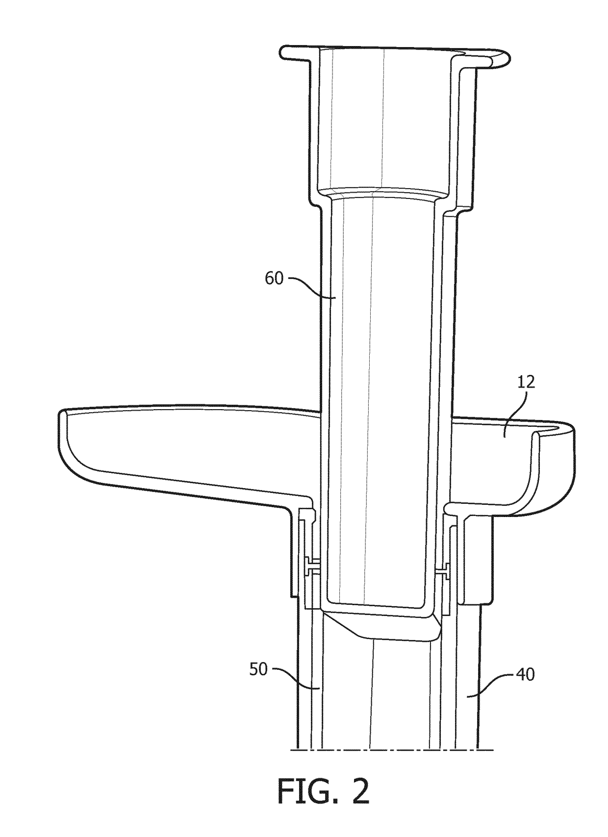 Feeding tube with integrated sealing element