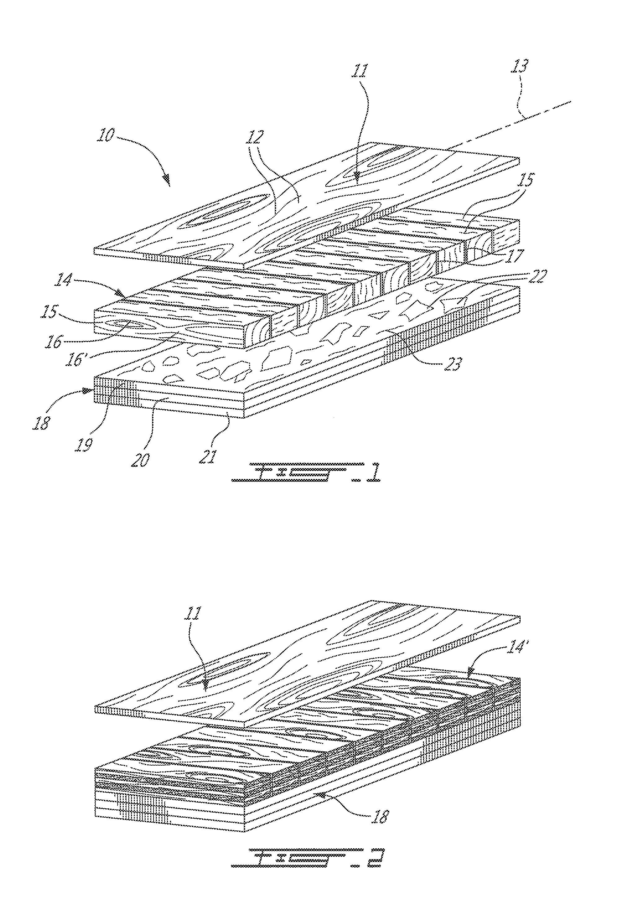 Composite engineered floor board having an oriented strand board (OSB) stabilizing base