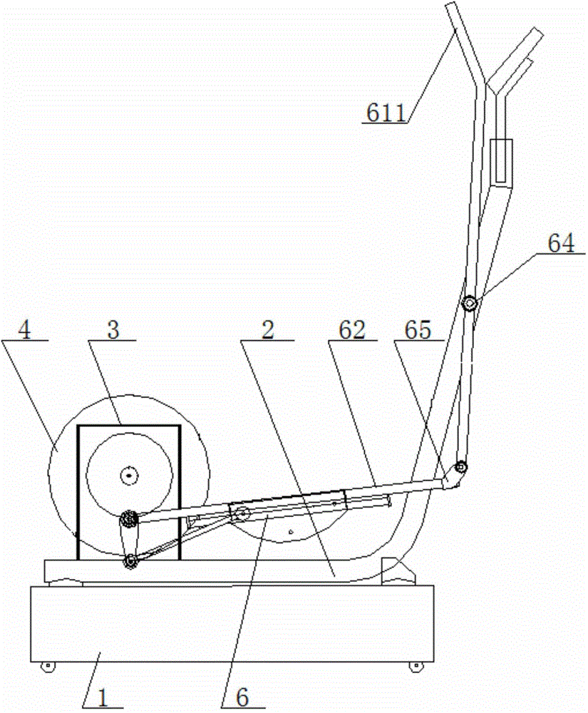 Using method of horizontal power type fitness equipment power generating device