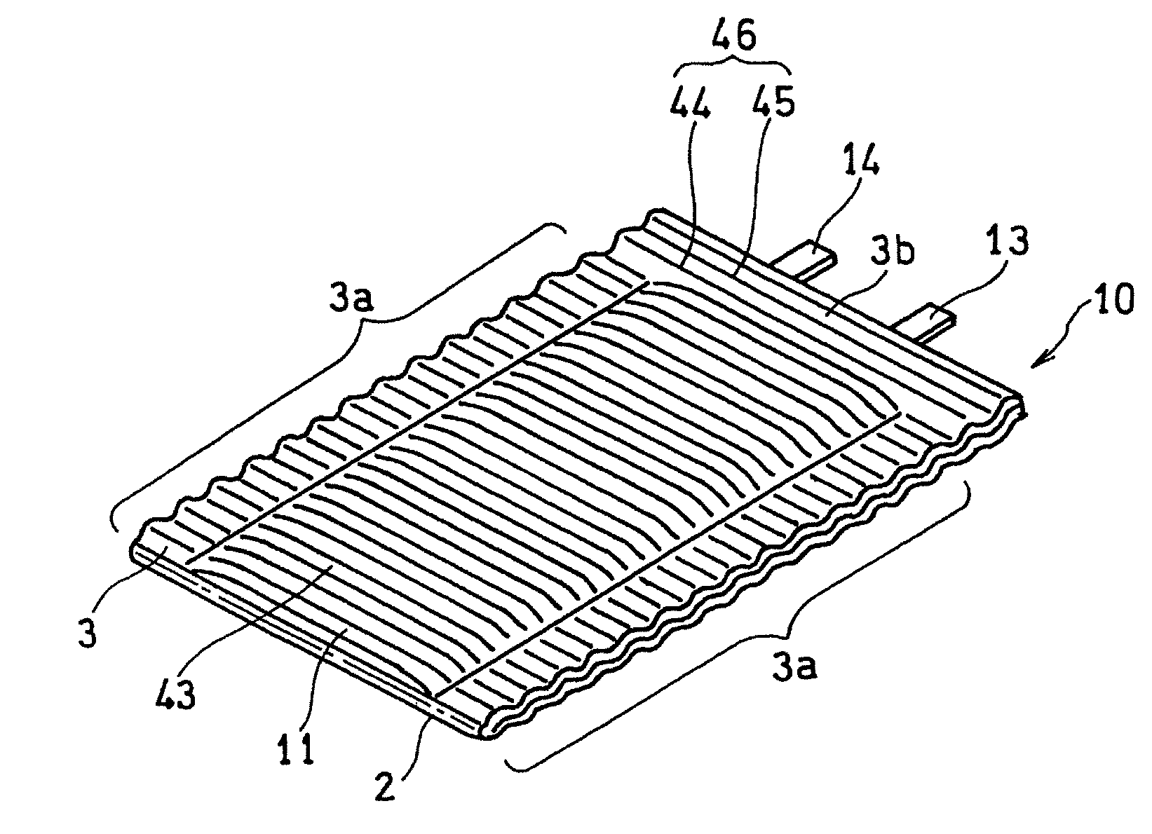Flexible battery and method for producing the same