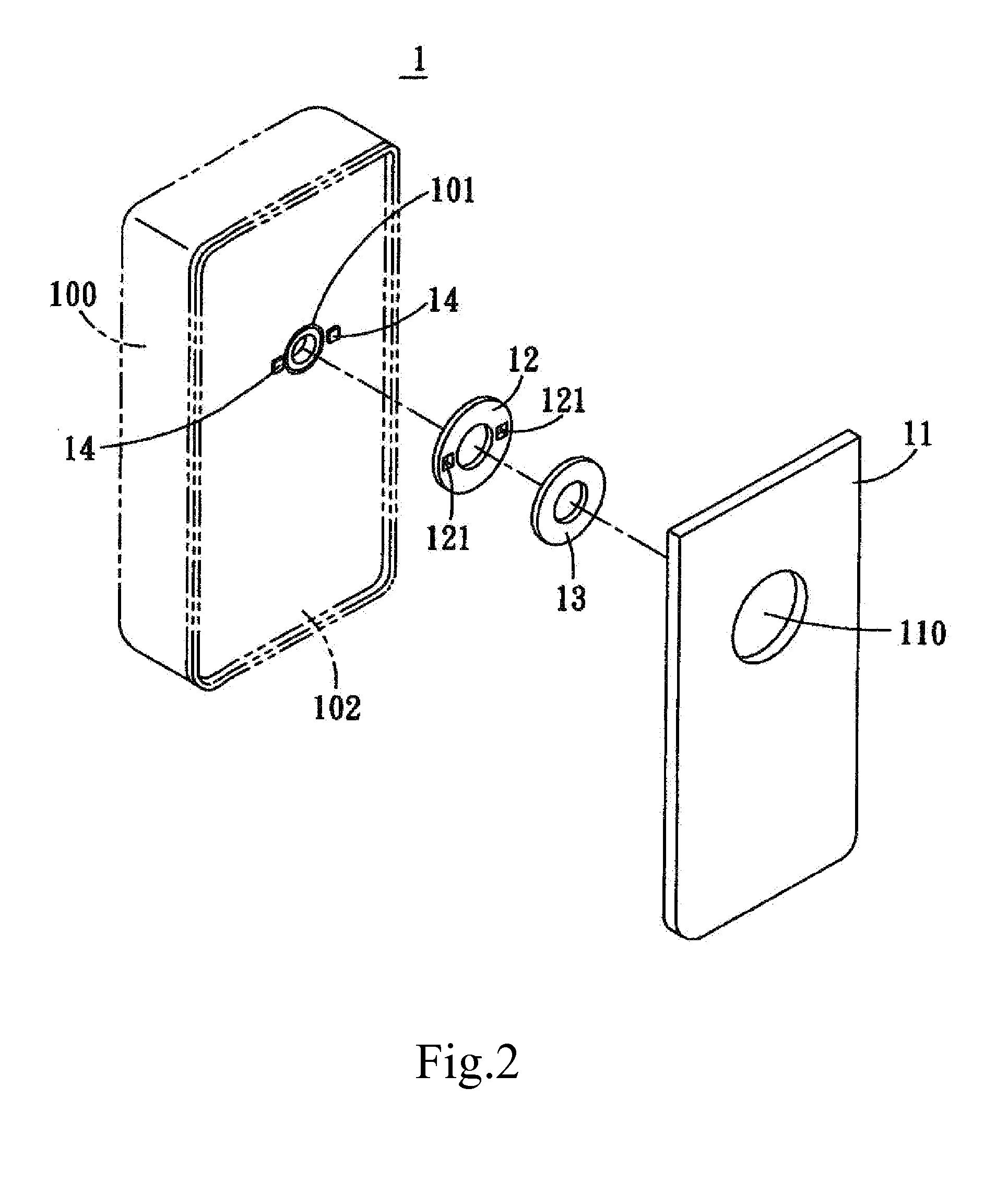 Flash Structure for the Camera Function of a Handheld Electronic Device