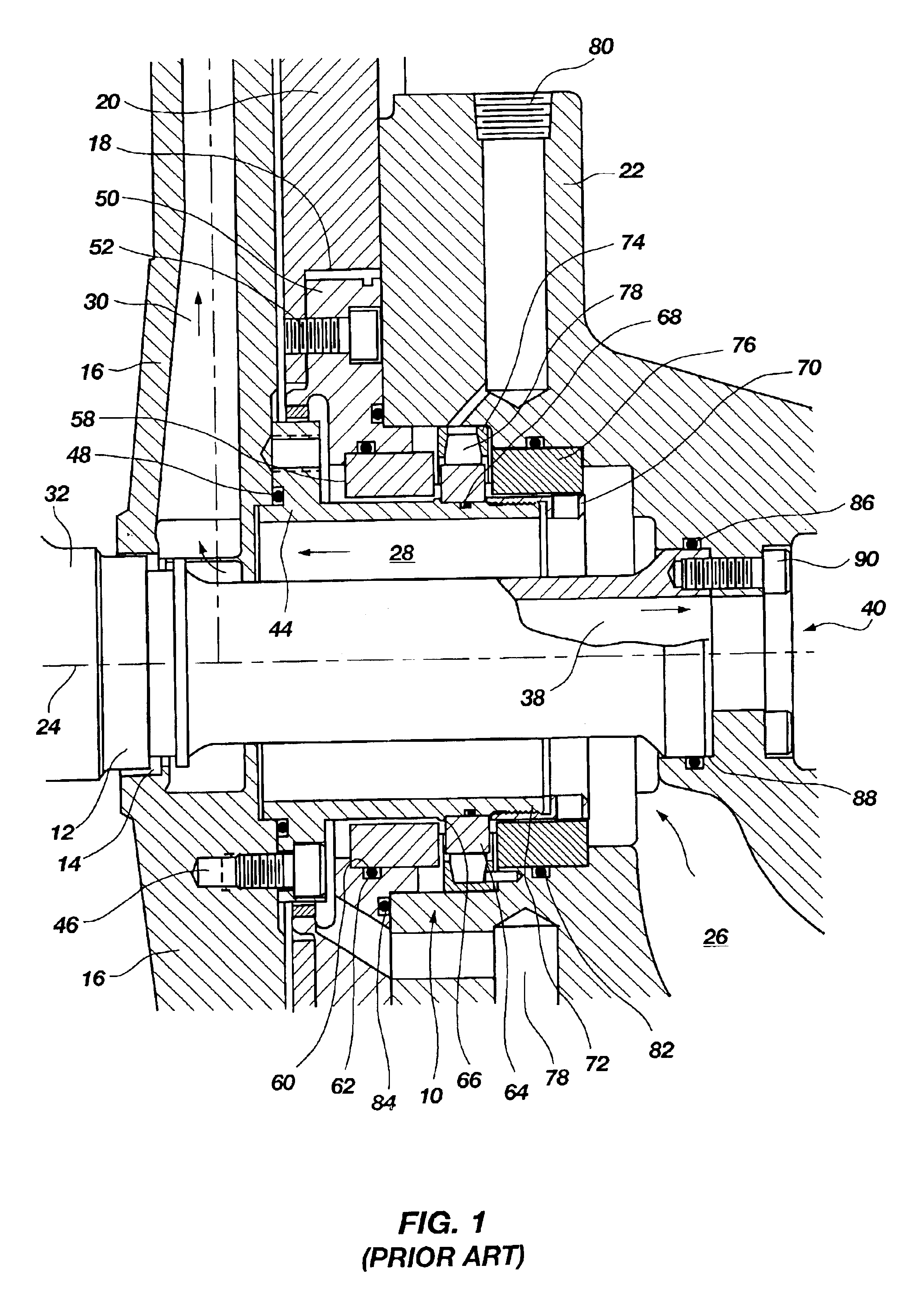 Coaxial seal for a pump