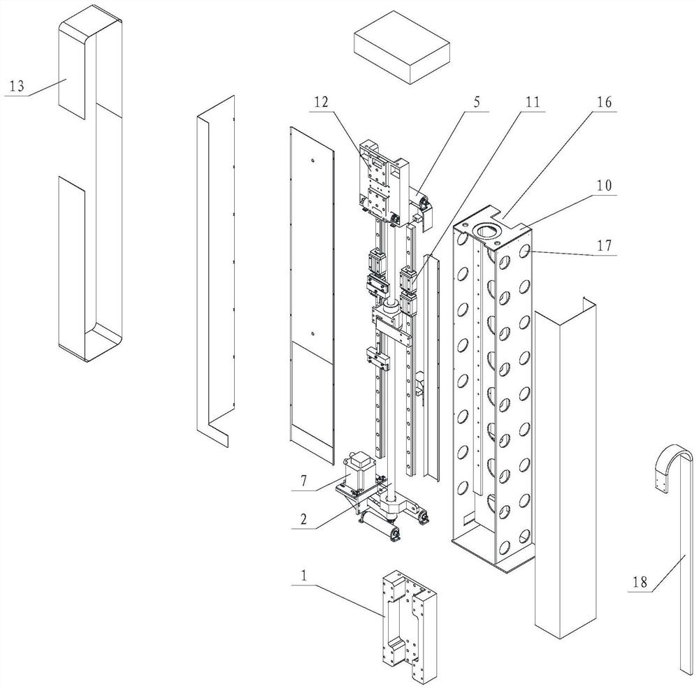 A robot column structure