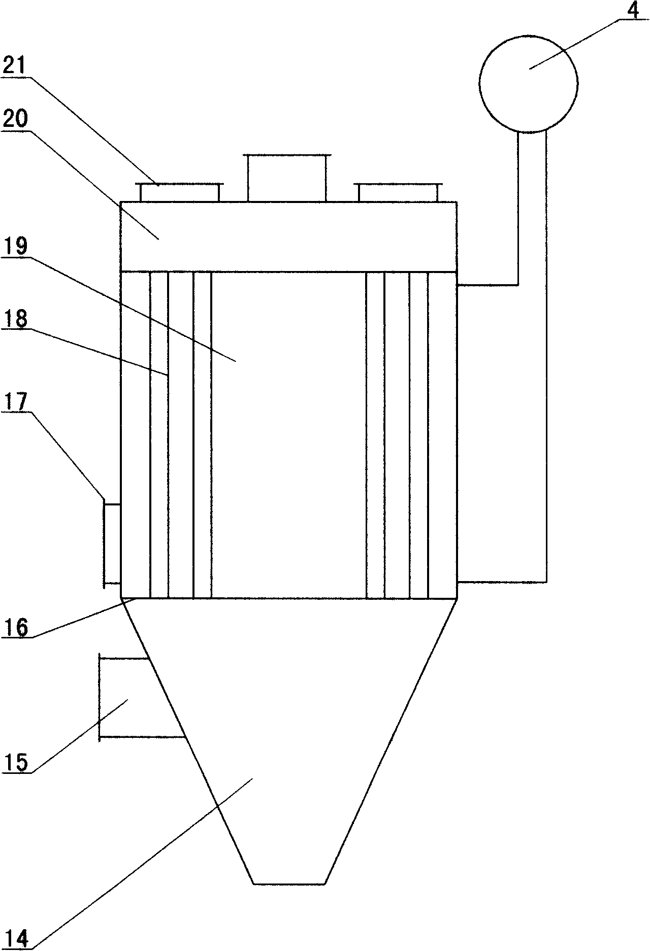 Coal-gas producer phenolic water treating device and treating process