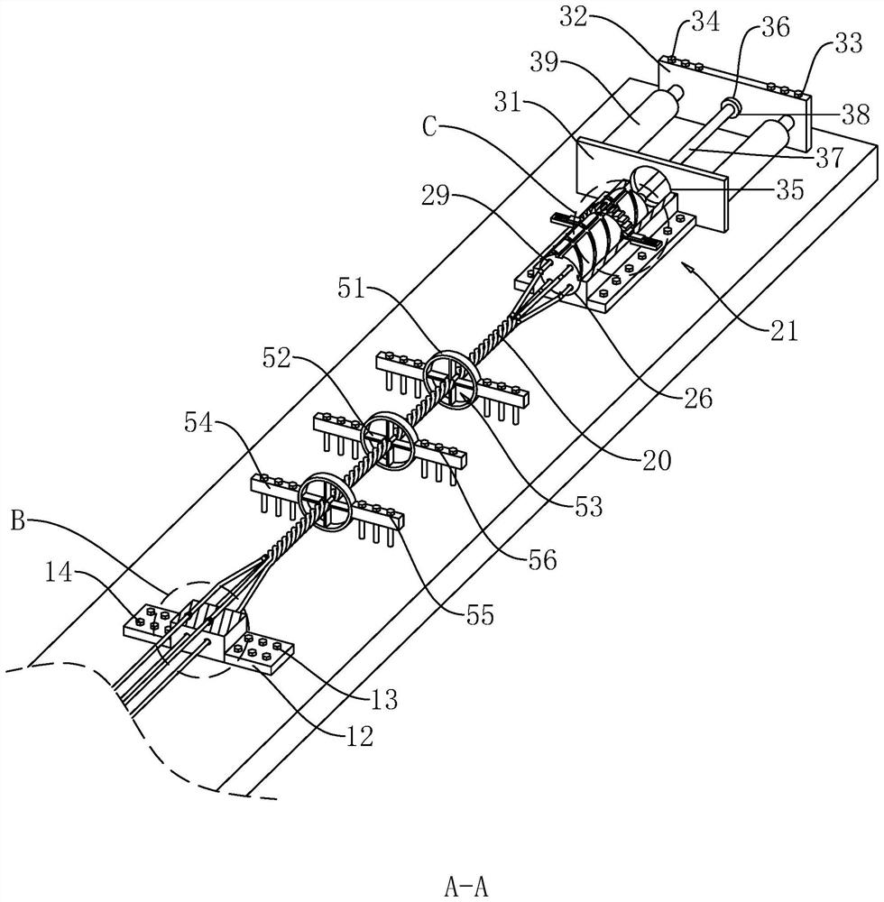 Frame beam prestress reinforcing device and construction method thereof