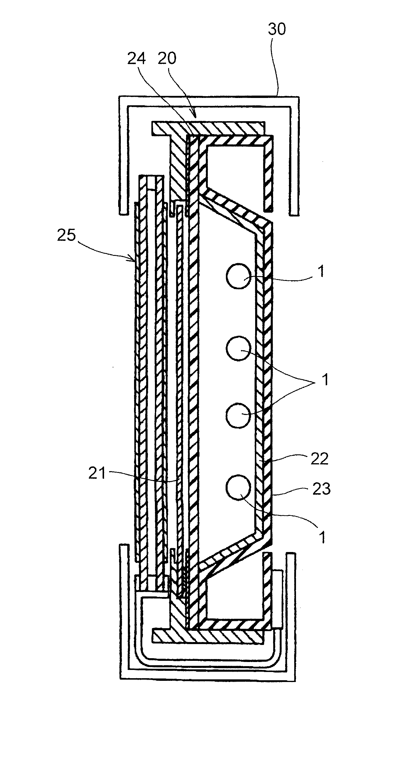 External Electrode Flourescent Lamp, Lighting Device, And Display Device