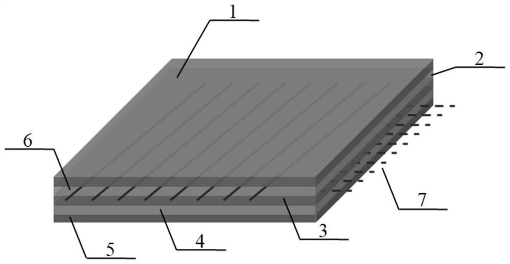 A capacitor distributed carbon fiber composite board and its preparation method and application