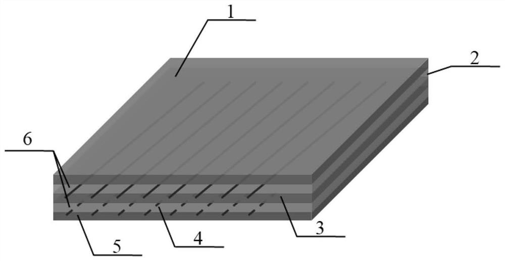 A capacitor distributed carbon fiber composite board and its preparation method and application