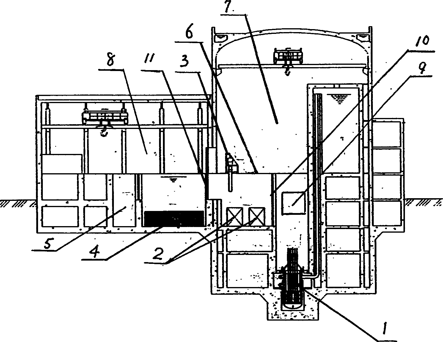 Straight nuclear reactor fuel assembly refueling, loading and unloading technique