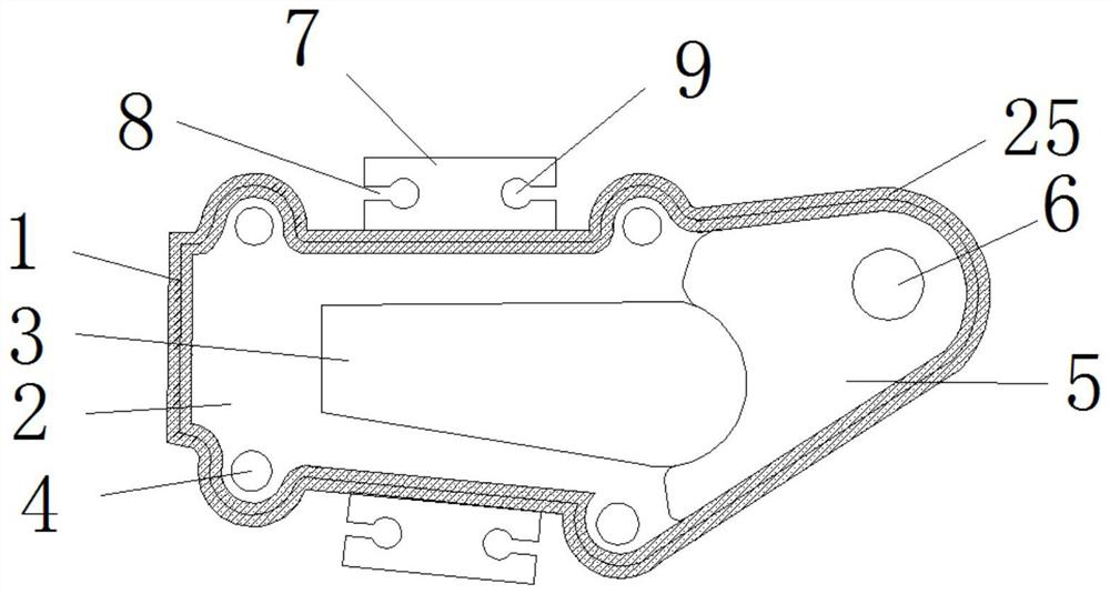 A double-ear wedge-shaped clamp for die-forged load-bearing cables