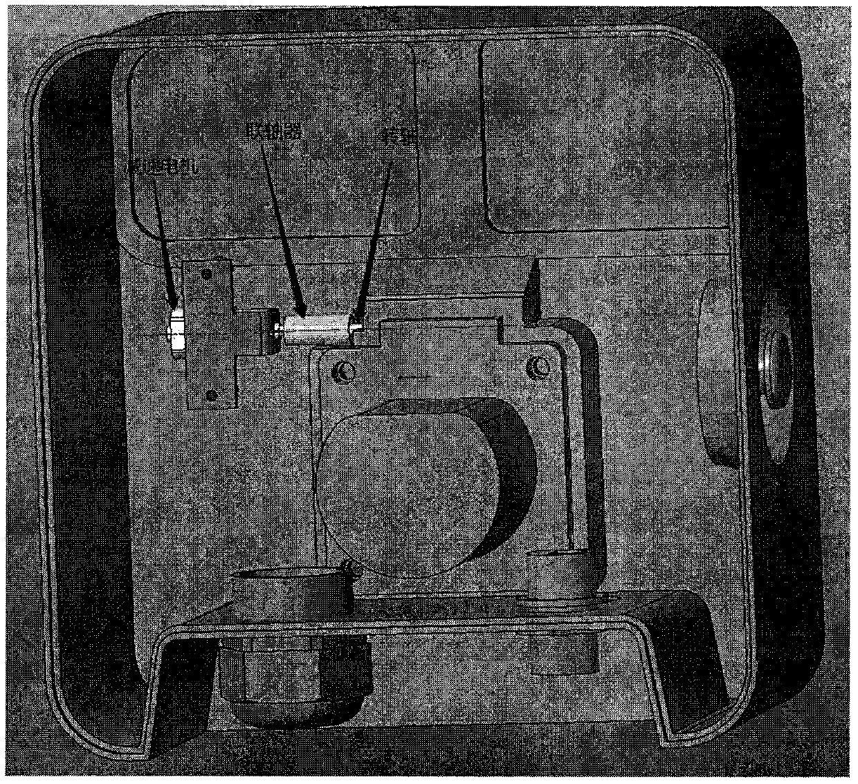 Electric automobile charging socket with upward-turning type charging cabin door