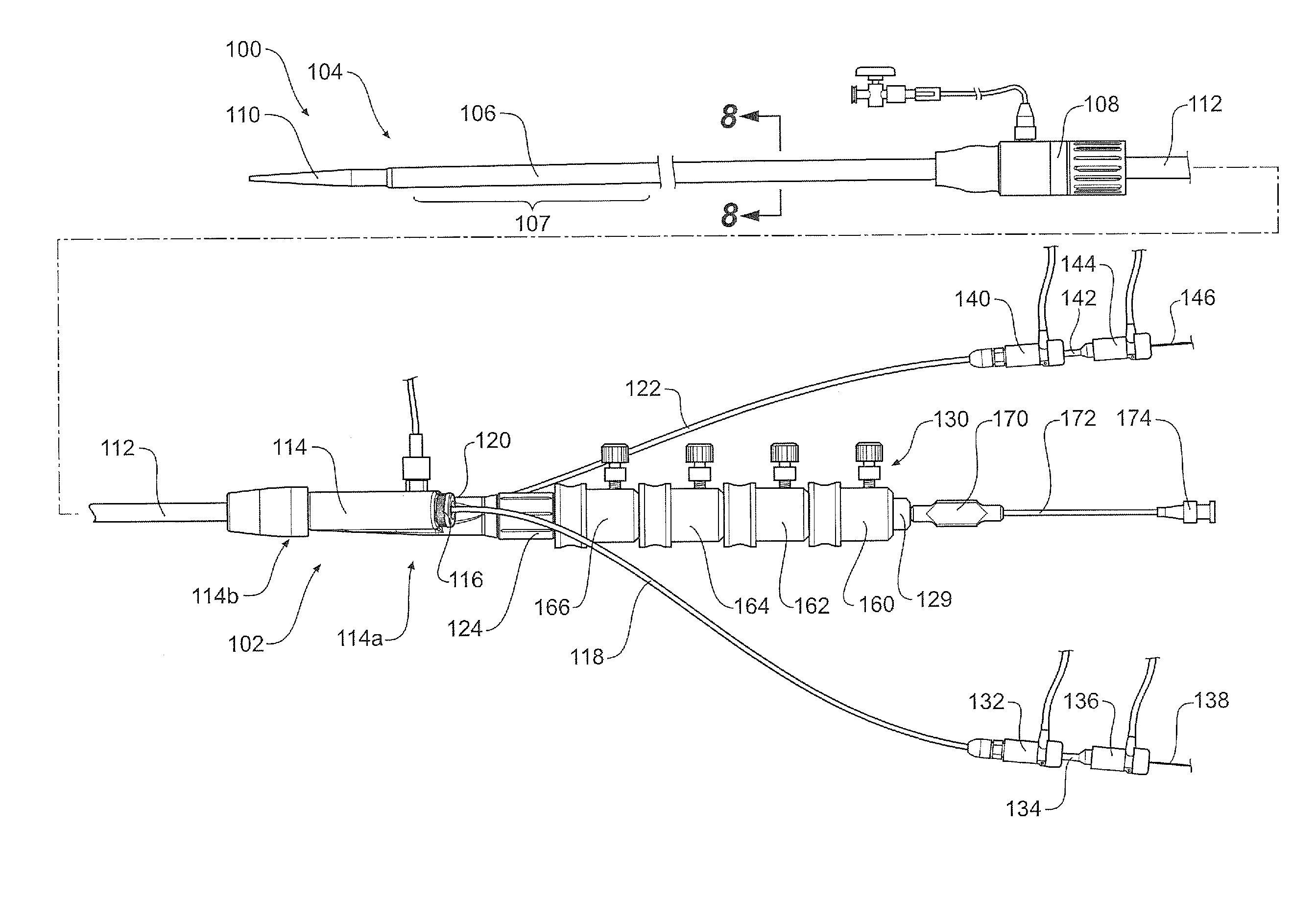 Pre-loaded multiport delivery device