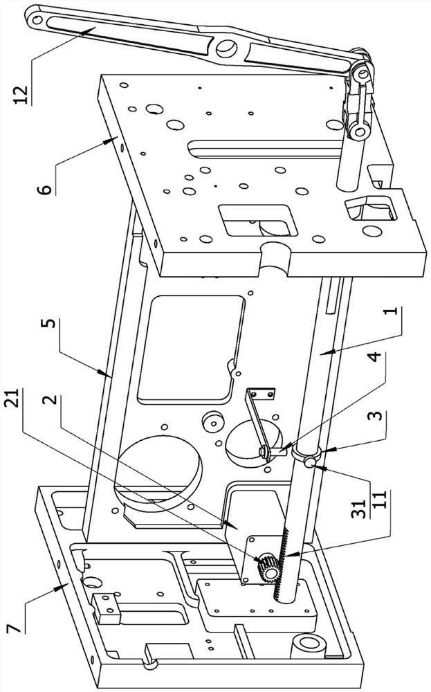 A full-computer glove machine gear shaft control device