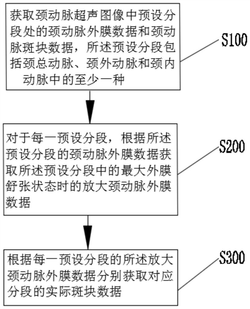 Carotid plaque measuring method and ultrasonic equipment