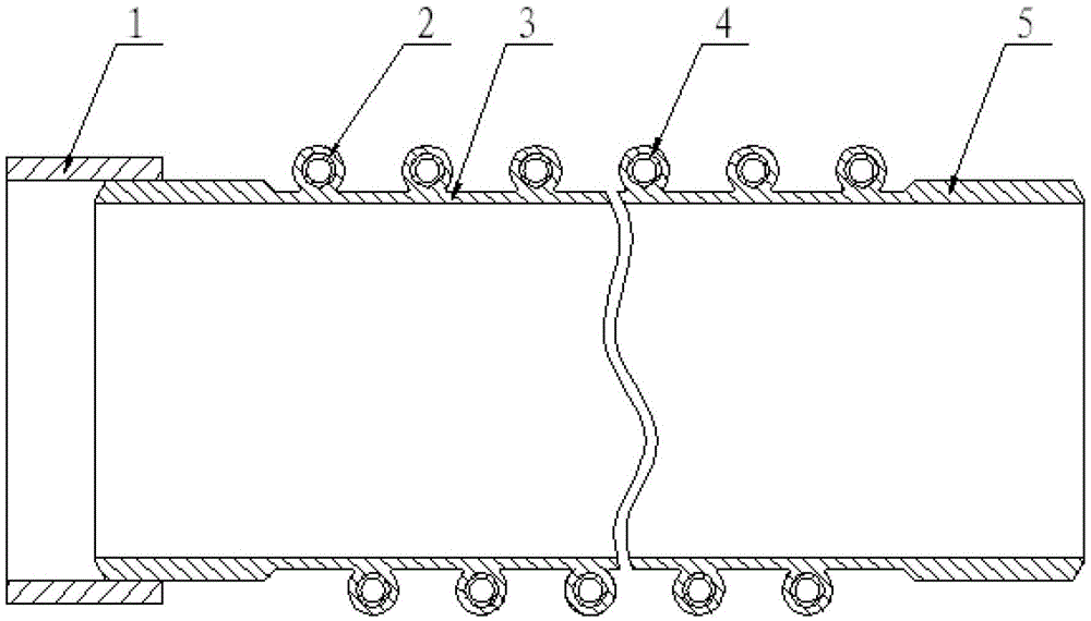 High rigidity polyethylene metal winding structural wall pipe and its production method and equipment