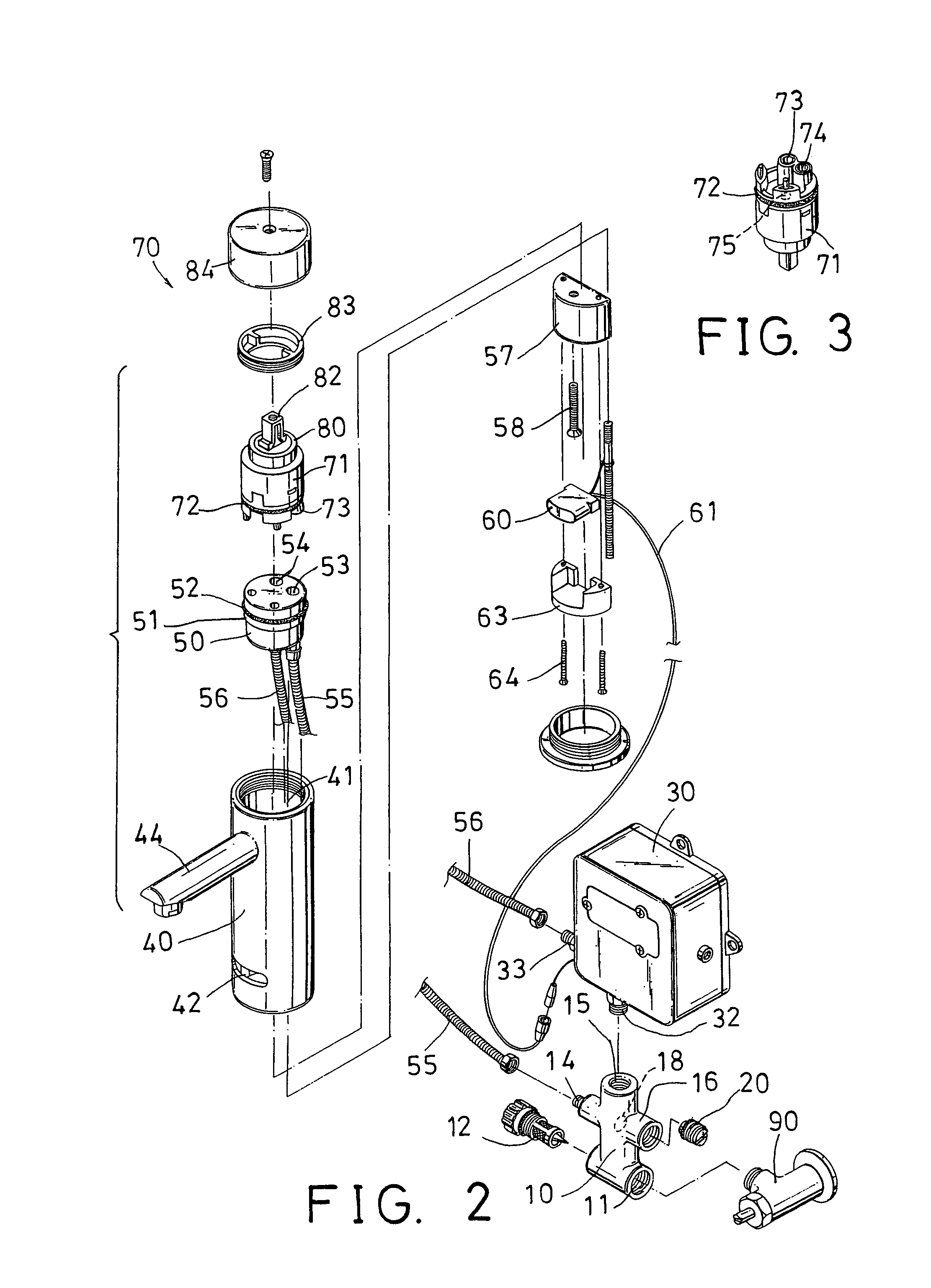 Faucet device operatable either manually or automatically