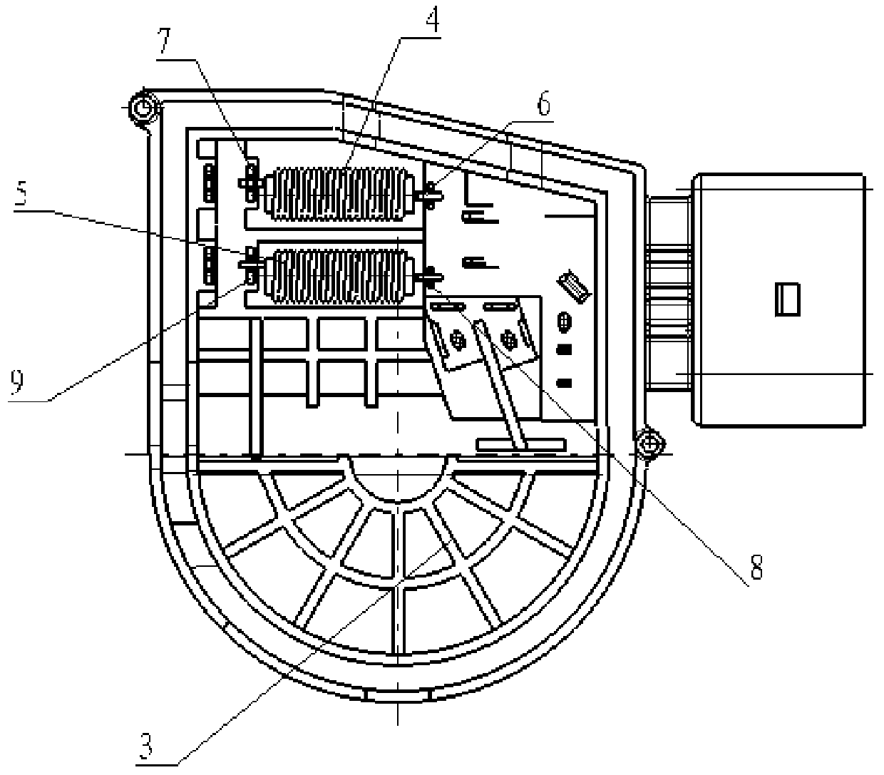 Electrical connection structure of windscreen wiper driving assembly