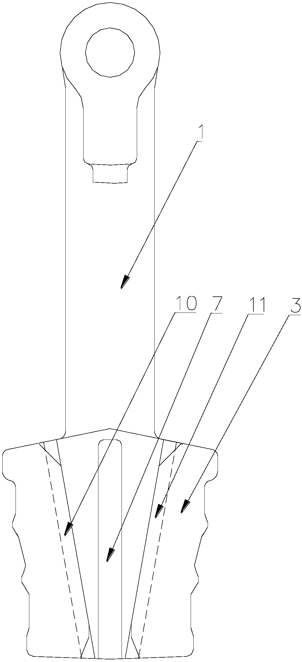 Rapid self-locking type energy-saving strain clamp