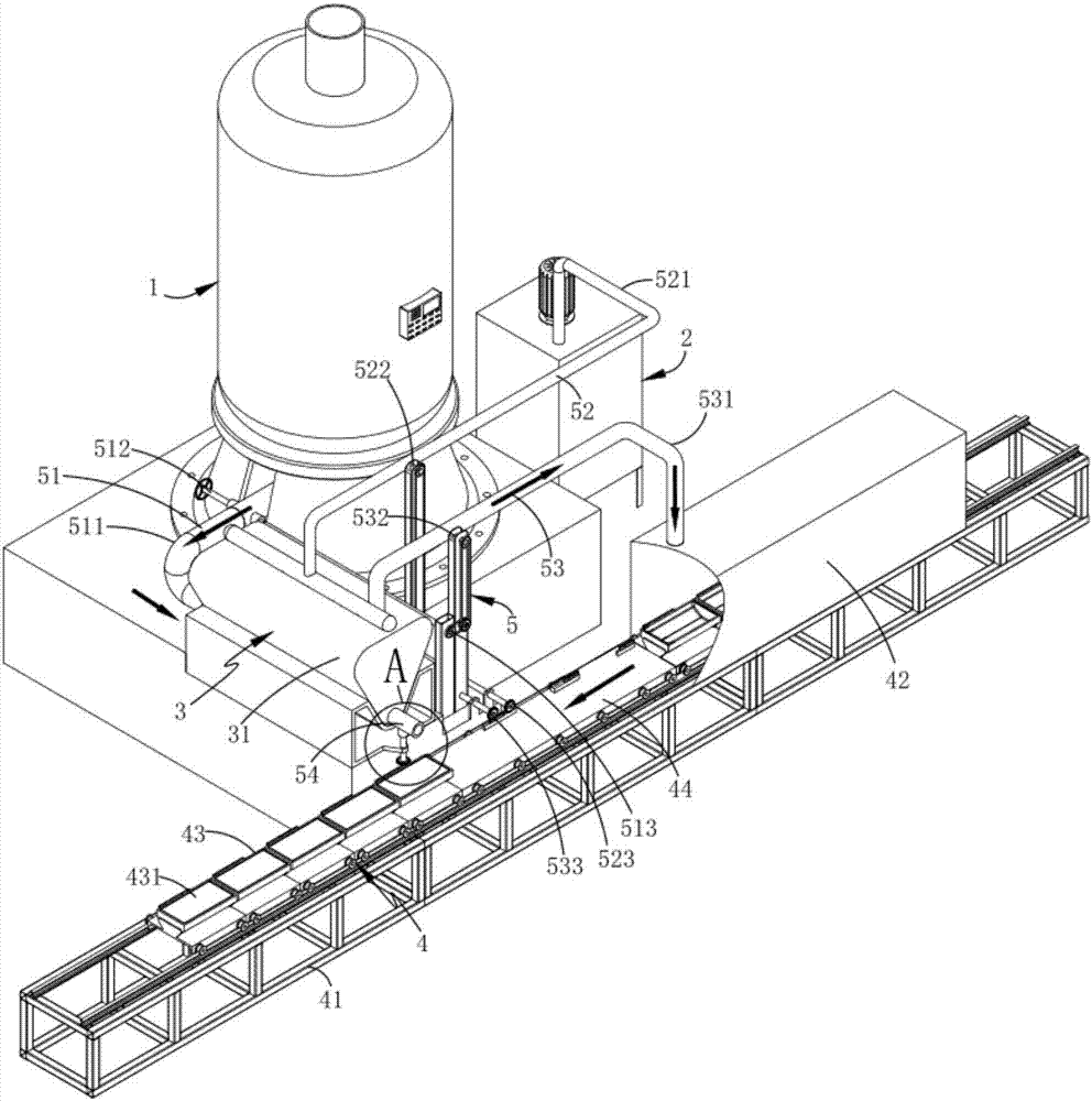 Automatic continuous foaming formation type production technology process