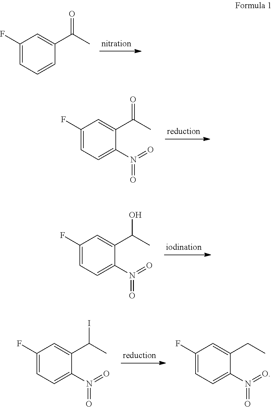 Method for preparing 2-ethyl-4-fluoro-1-nitrobenzene