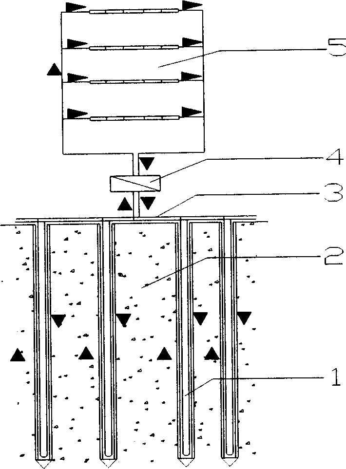 Prefabricated reinforced concrete pile with low temperature geothermal energy conversion function