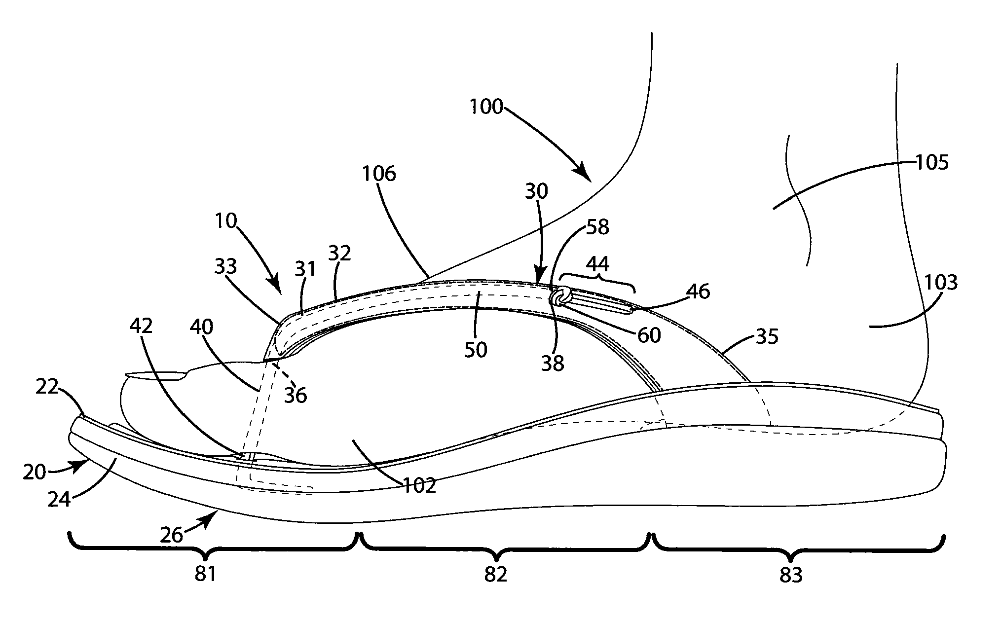 Footwear construction and related method of manufacture