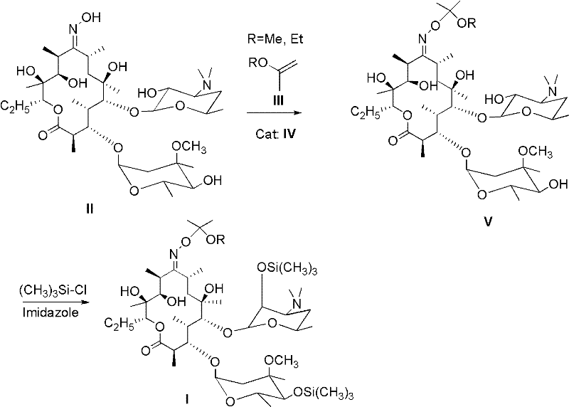 Method for synthetizing clarithromycin intermediate