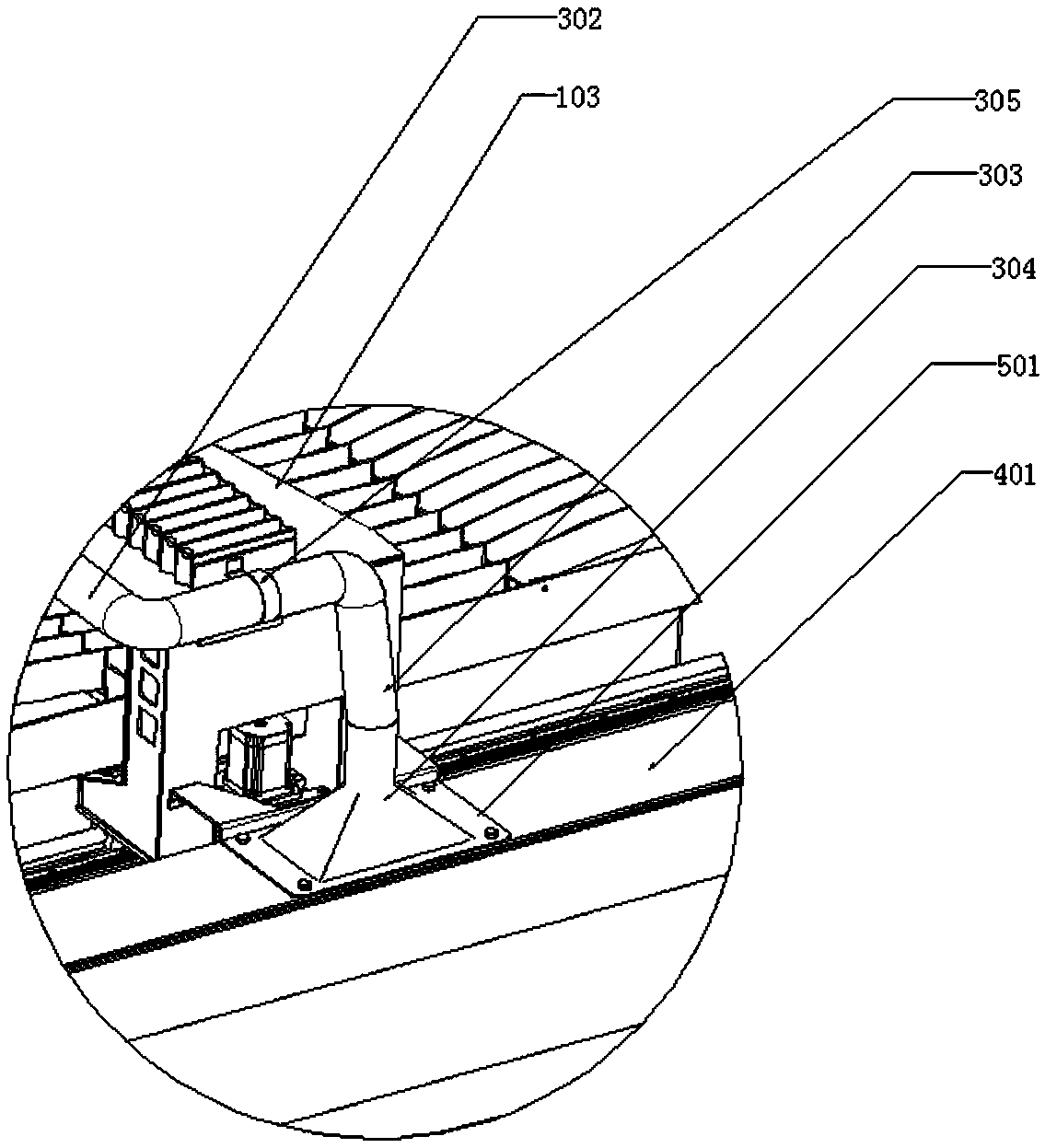 Dust removing device dedicated to computer numerical control cutter