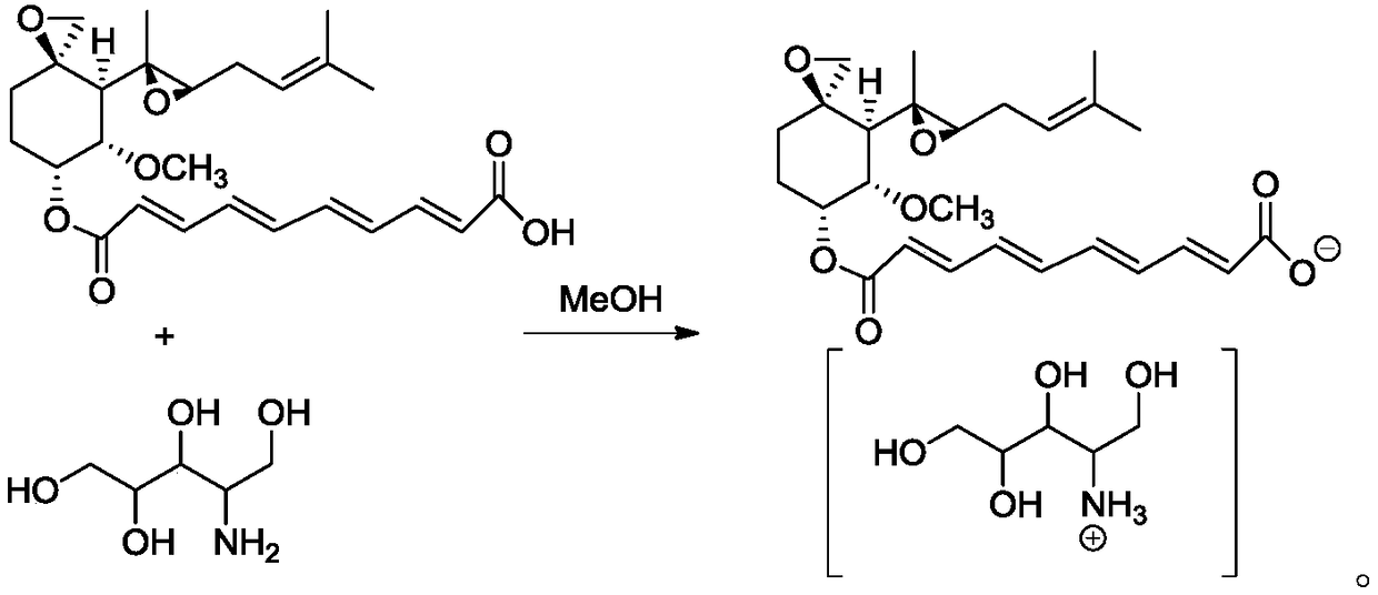 A kind of amino polyol fumagillin and its synthesis method and application