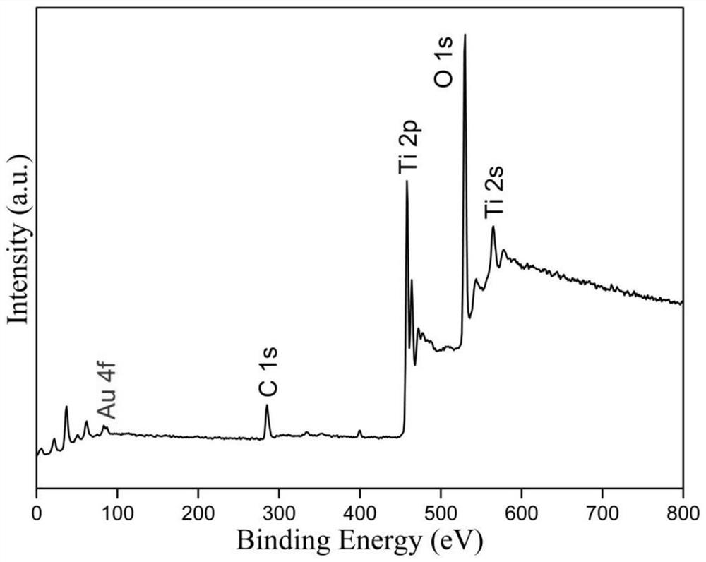 Method for rapidly preparing Au-TiO2 composite structure under acidic condition