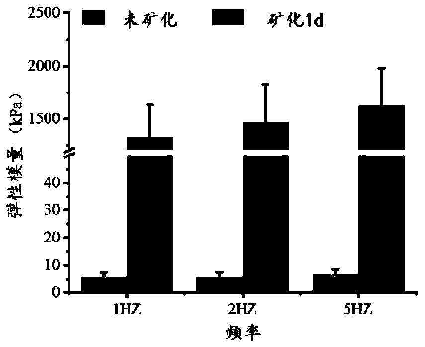 Preparation method of mineralized hydrogel and biomimetic mineralized bone repair material