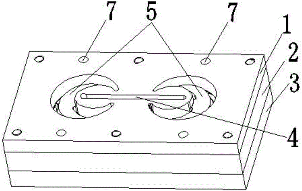 Rear mold structure of injection mold