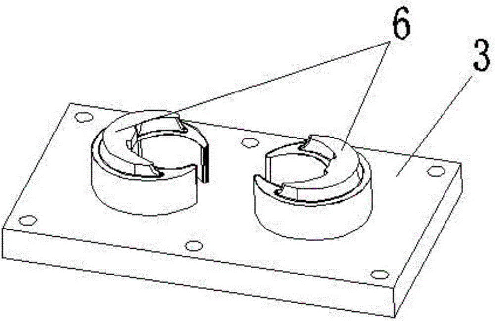 Rear mold structure of injection mold