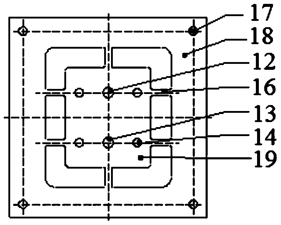 Testing device and method for load distribution of shear pin