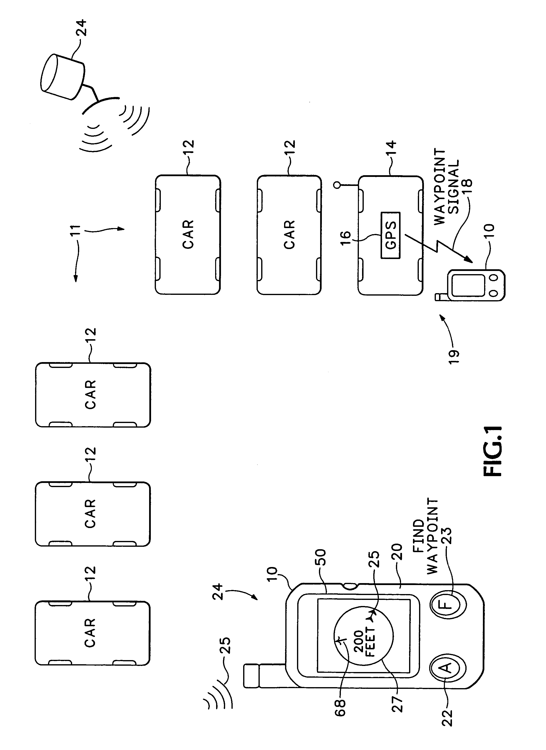 Method and apparatus for identifying waypoints using a handheld locator device