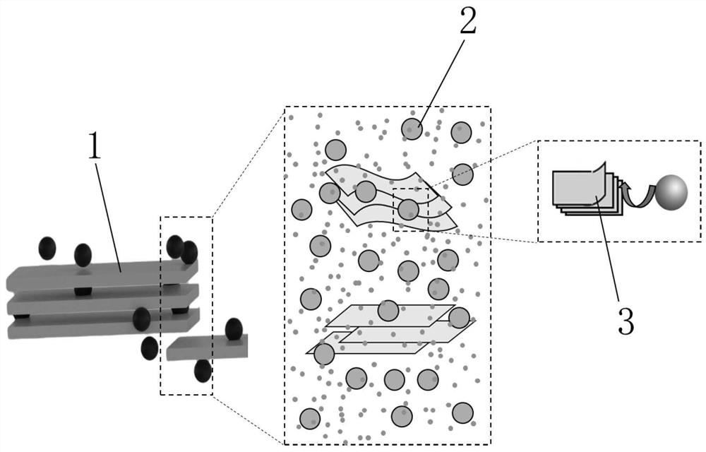 Anisotropic thermal conductivity flexible piezoelectric sensor and preparation method thereof