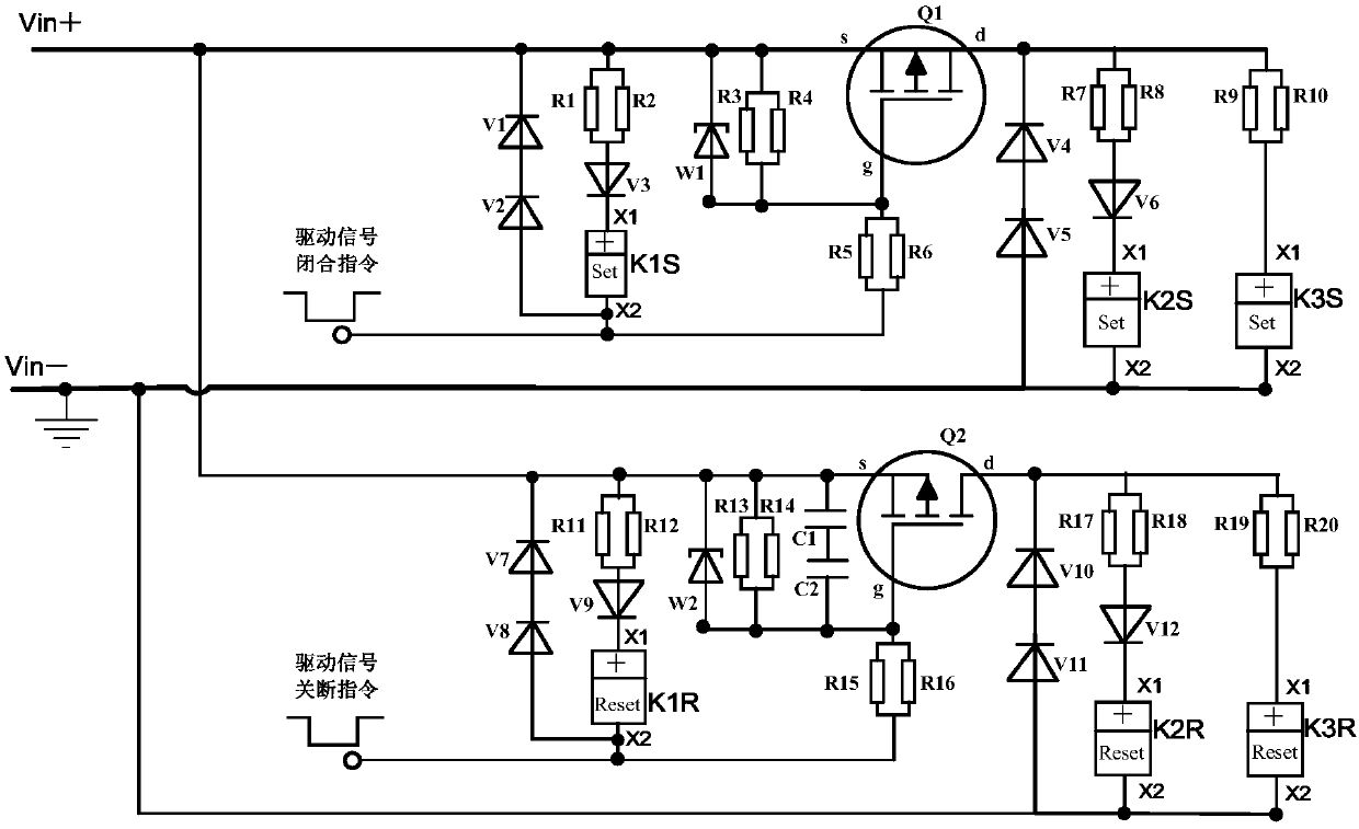 Driving circuit applied to aerospace high-power contactor